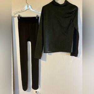 Under Armour Cowl Neck Top & Winter Leggings- 2 pcs